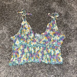 Patrons of peace floral tank, size XS